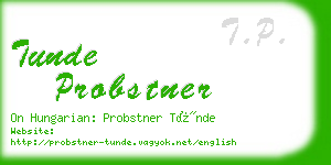 tunde probstner business card